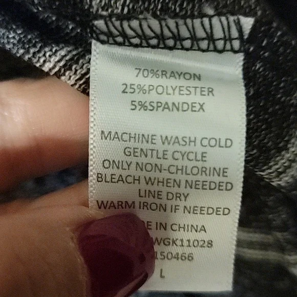 Market & Spruce Sweater in Black and Gray Stripes - Picture 6 of 6